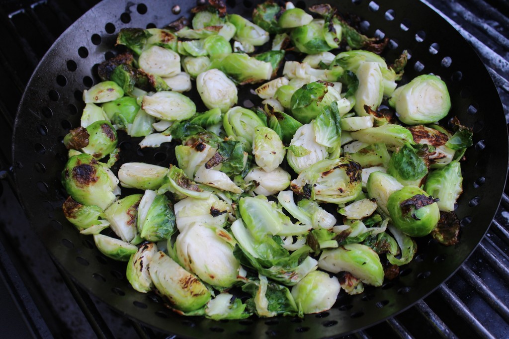 Grilled Brussels Sprout Pizzas with Balsamic Glaze