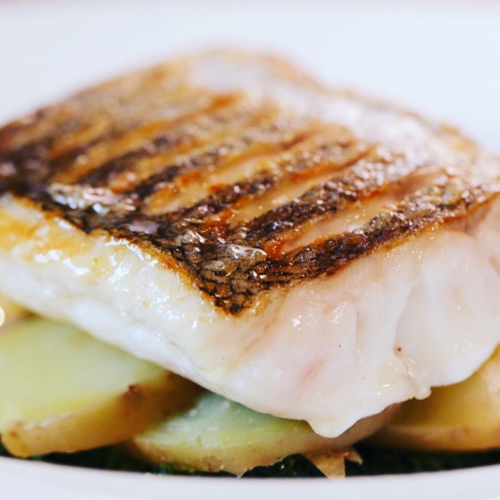 Hake with Black Olives and Fennel