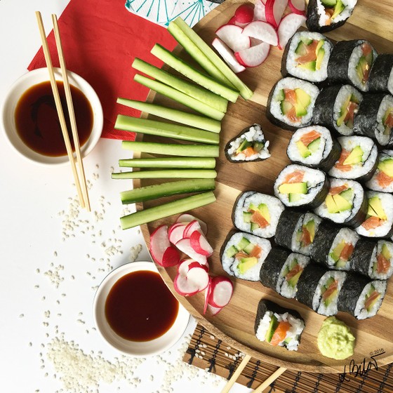 Homemade Maki Sushi recipe | Tajinny.com