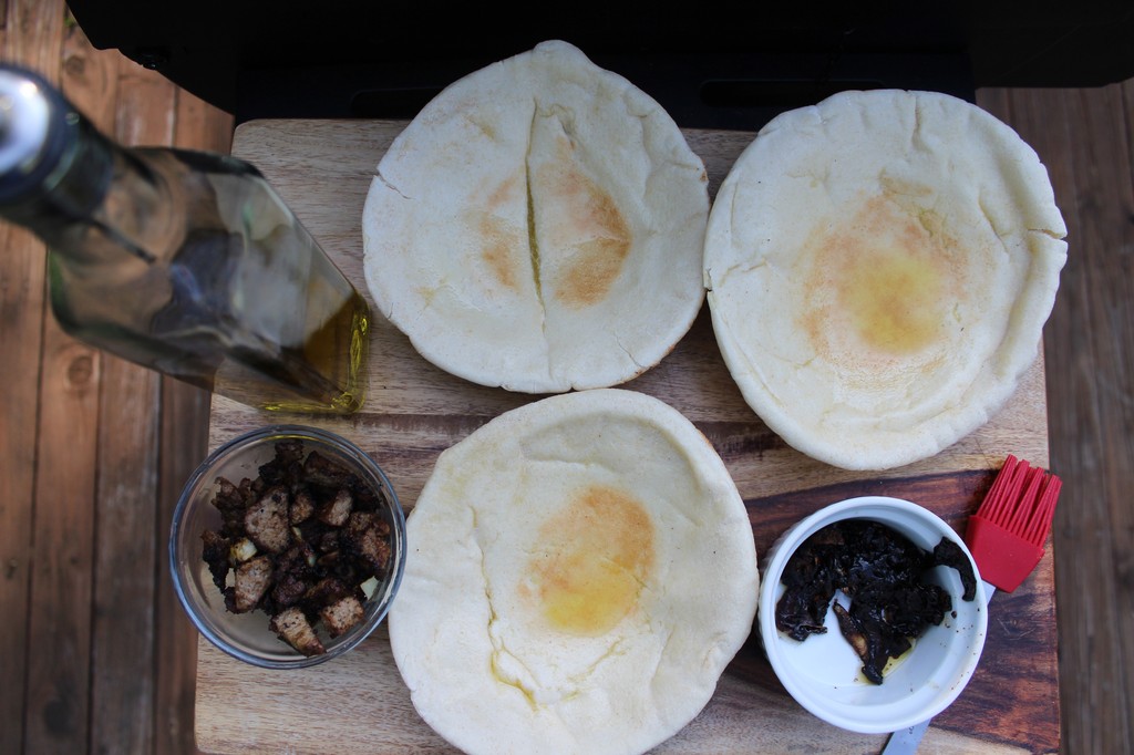 Grilled Brussels Sprout Pizzas with Balsamic Glaze