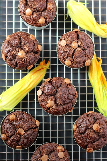 Double Chocolate Zucchini Muffins Tajinny